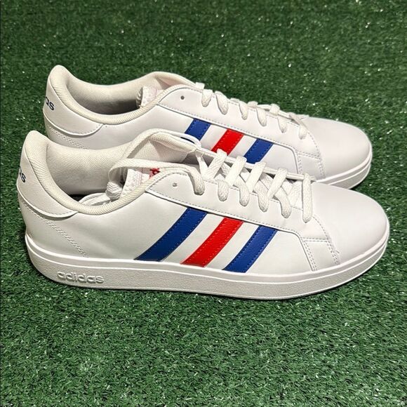 Adidas Grand Court Base 2.9 ‘Red White Blue’ GW9252 Men’s Size 8.5 - Picture 1 of 5